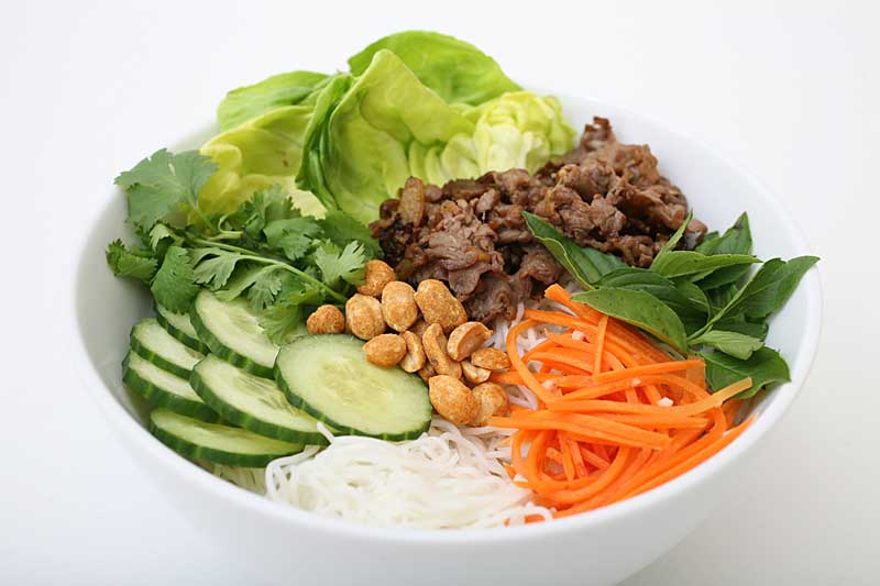 Bun Bo Xao - Sautéed beef over Rice Noodles
