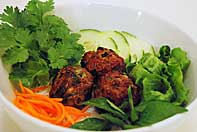 Bun Thit Nuong - Grilled Marinated Pork Patties over Rice Noodles